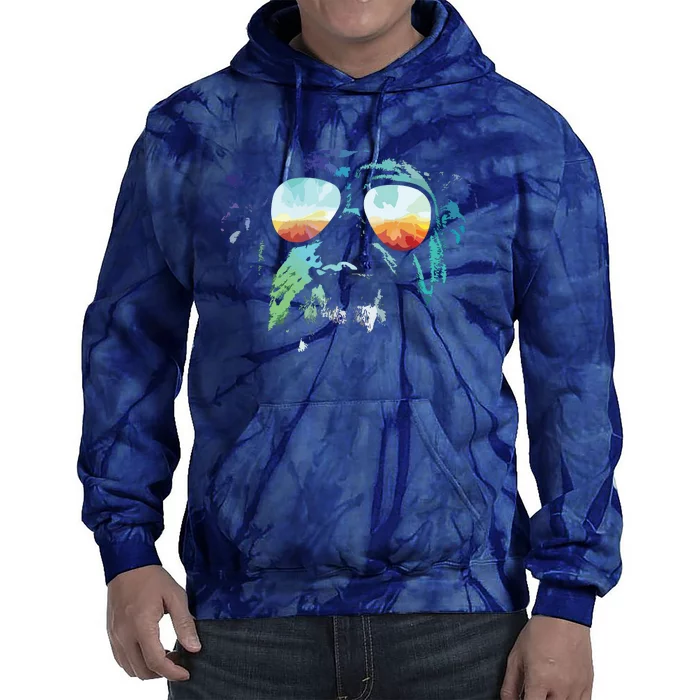 Disco Groovy English Bulldog Dog Gift Tie Dye Hoodie