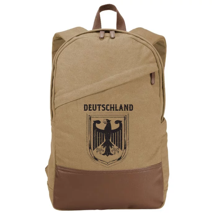 Deutschland Germany Eagle Nationalism Symbol Cotton Canvas Backpack