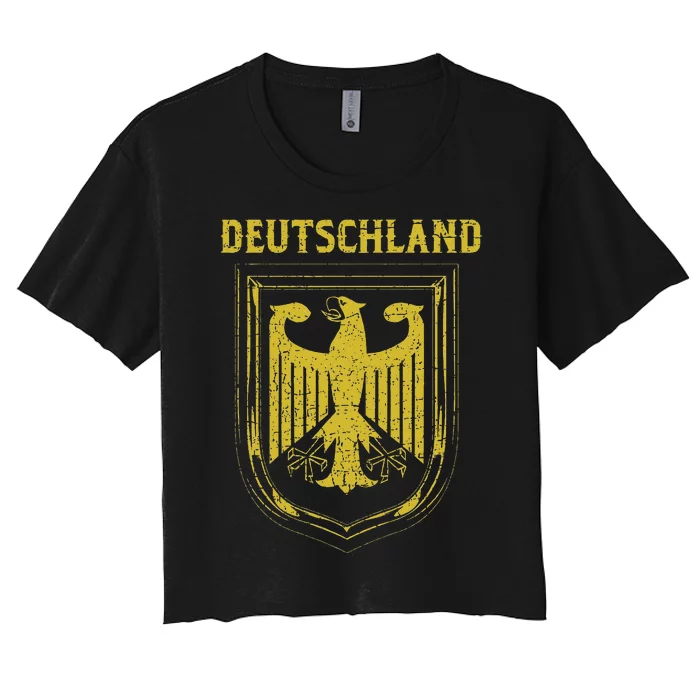 Deutschland Germany Eagle Nationalism Symbol Women's Crop Top Tee