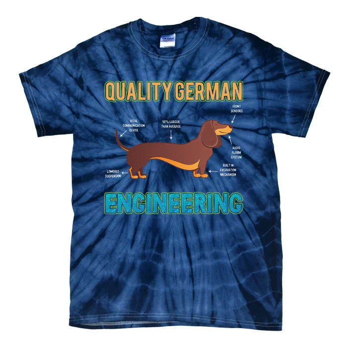 Dachshund German Engineering Dog Animal Lover Tie-Dye T-Shirt