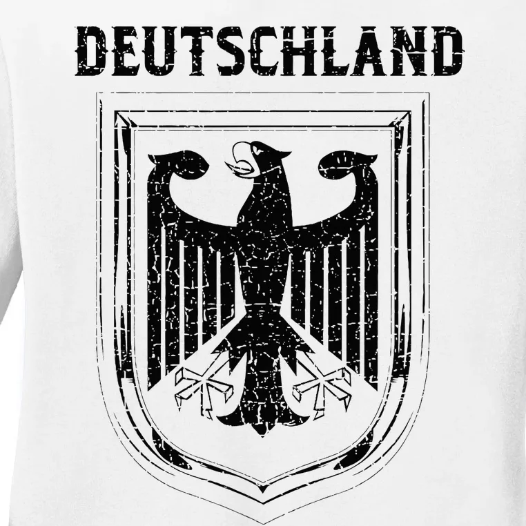 Deutschland Germany Eagle Nationalism Symbol Ladies Long Sleeve Shirt