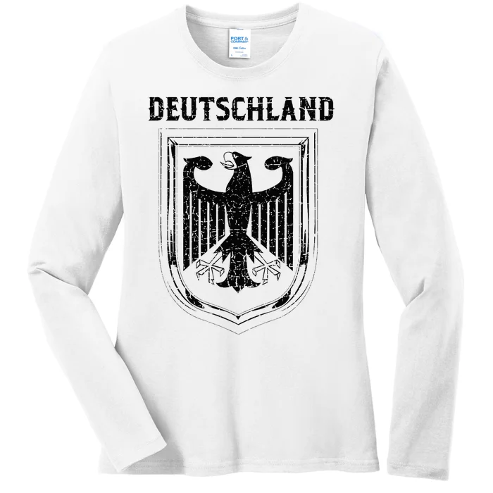 Deutschland Germany Eagle Nationalism Symbol Ladies Long Sleeve Shirt