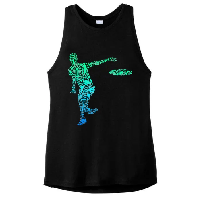 Disc Golf Frisbee Ladies Tri-Blend Wicking Tank