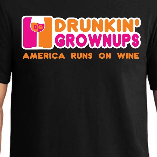 Drunken Grownups Funny Wine Shirts Drinking Gifts Pajama Set