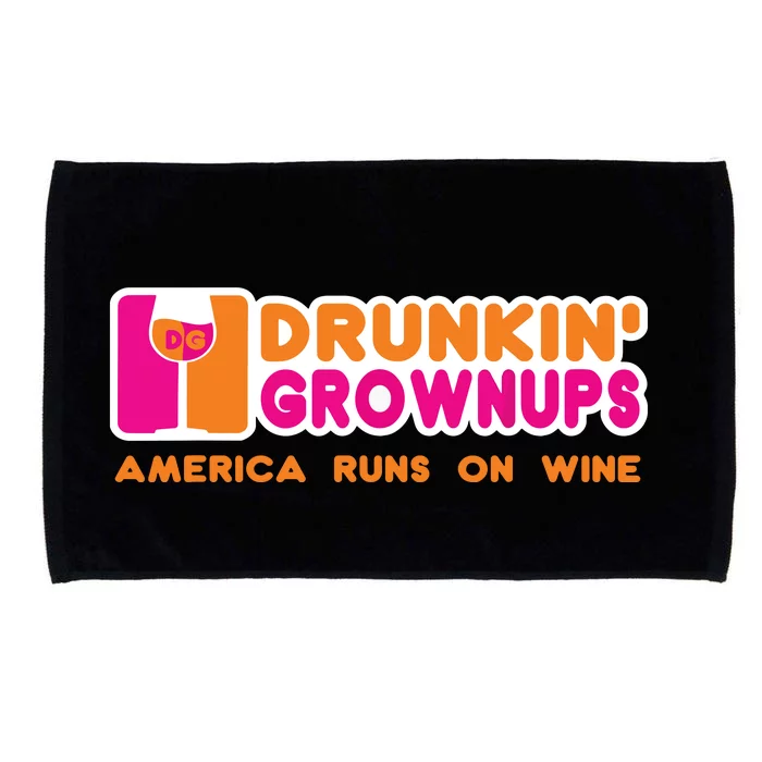 Drunken Grownups Funny Wine Shirts Drinking Gifts Microfiber Hand Towel