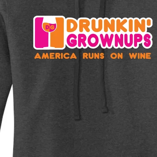 Drunken Grownups Funny Wine Shirts Drinking Gifts Women's Pullover Hoodie