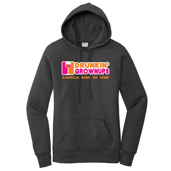 Drunken Grownups Funny Wine Shirts Drinking Gifts Women's Pullover Hoodie