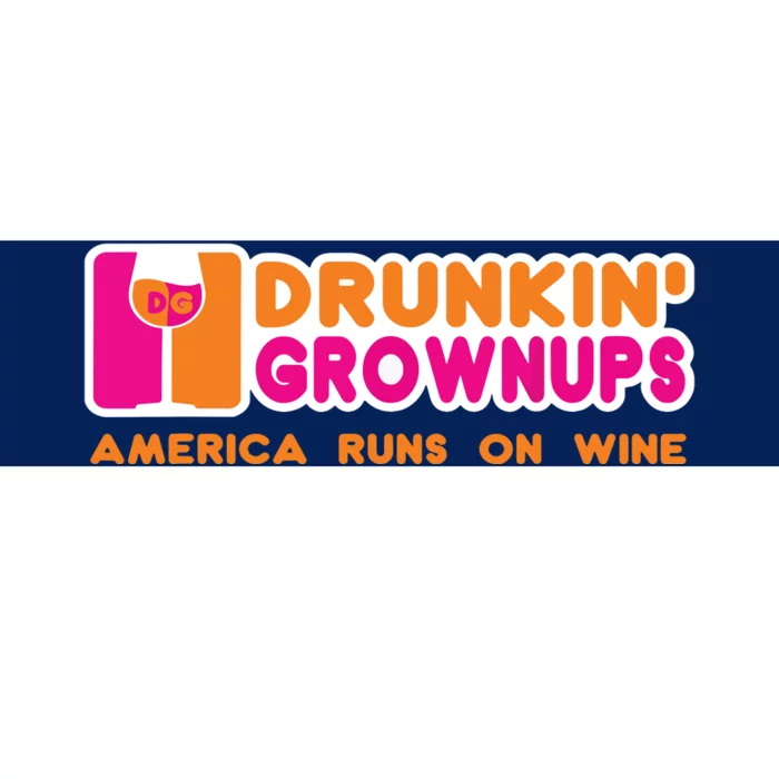 Drunken Grownups Funny Wine Shirts Drinking Gifts Bumper Sticker