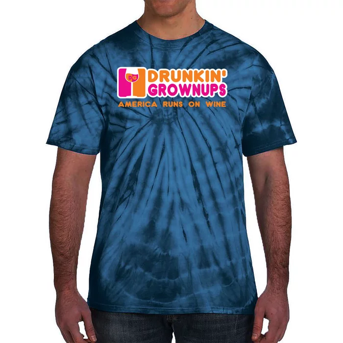 Drunken Grownups Funny Wine Shirts Drinking Gifts Tie-Dye T-Shirt