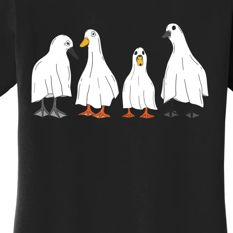 Ducks Ghost Farm Farmer Animal Halloween Costume Women's T-Shirt