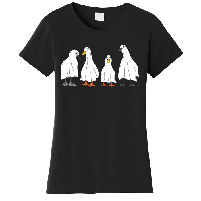 Ducks Ghost Farm Farmer Animal Halloween Costume Women's T-Shirt