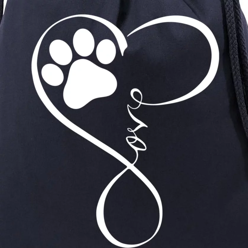 Dog Gift Fun Pawprint Design Gift Love Dogs Gift Drawstring Bag