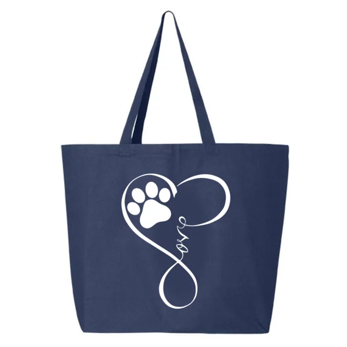 Dog Gift Fun Pawprint Design Gift Love Dogs Gift 25L Jumbo Tote