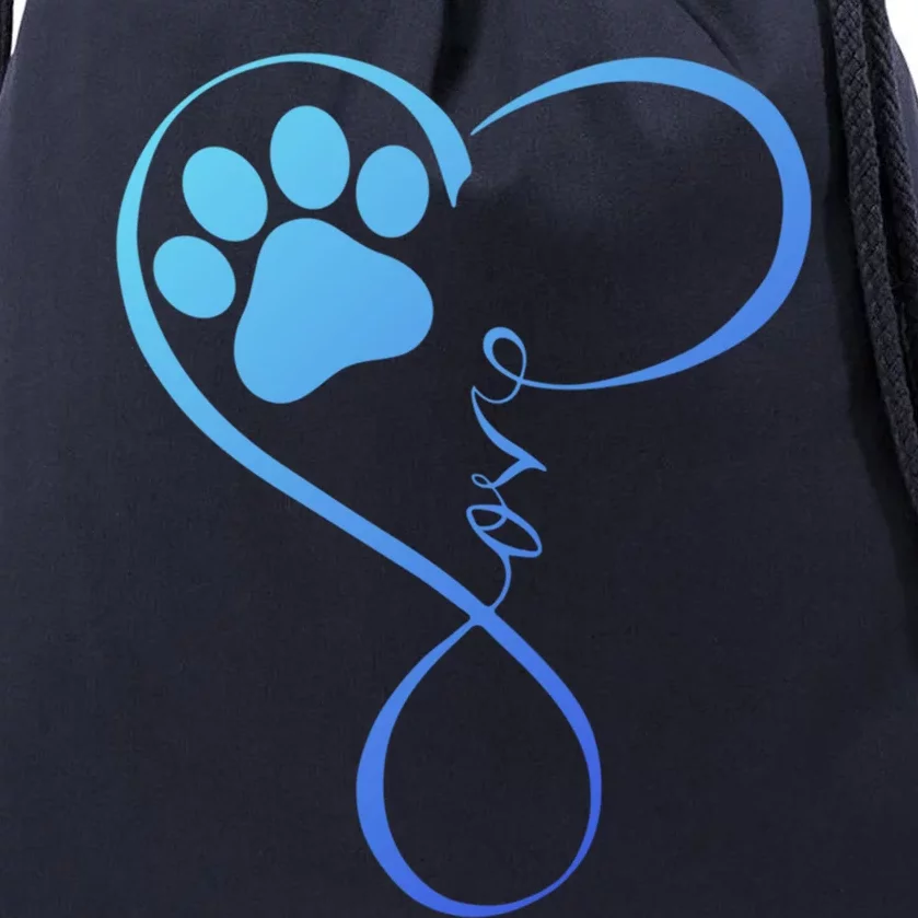 Dog Gift Fun Pawprint Design Gift Love Dogs Gift Drawstring Bag