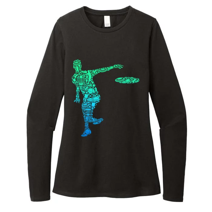 Disc Golf Frisbee Boy Womens CVC Long Sleeve Shirt