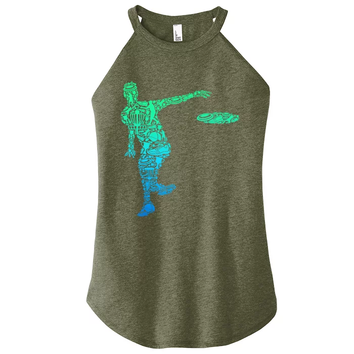 Disc Golf Frisbee Boy Women’s Perfect Tri Rocker Tank