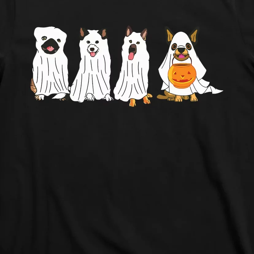 Dog Ghost Funny Halloween Mummy Dog Lover Matching Family T-Shirt