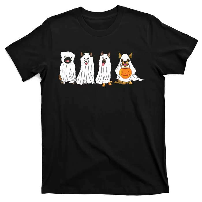 Dog Ghost Funny Halloween Mummy Dog Lover Matching Family T-Shirt
