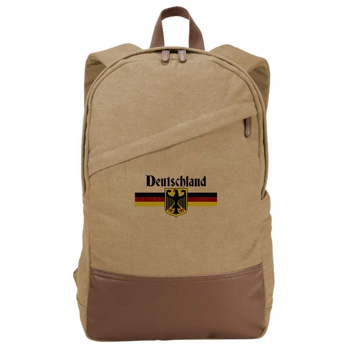 Deutschland Germany Flag Coat Of Arms Eagle Banner Cotton Canvas Backpack