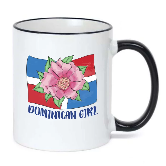 Dominican Girl Flag Black Color Changing Mug