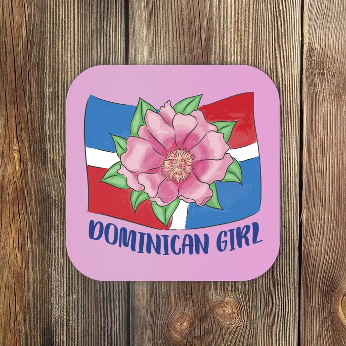 Dominican Girl Flag Coaster