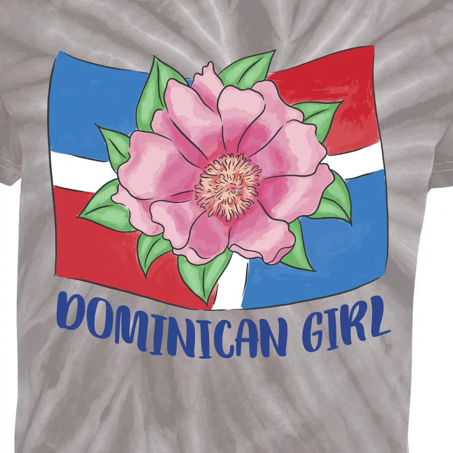 Dominican Girl Flag Kids Tie-Dye T-Shirt