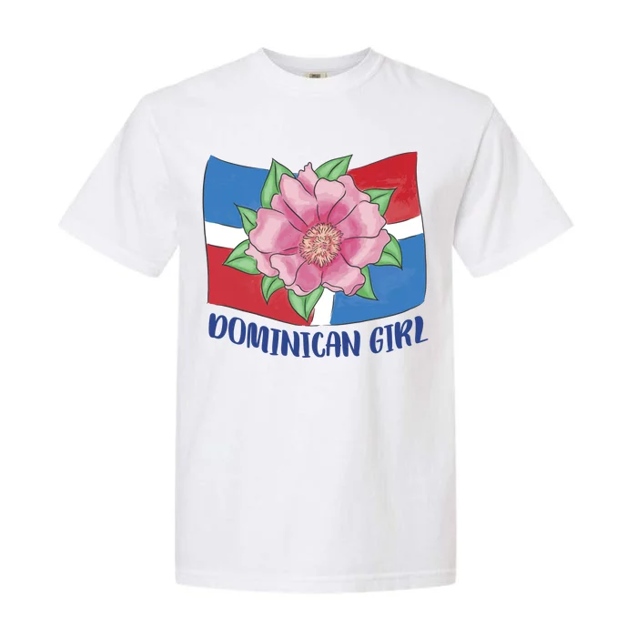 Dominican Girl Flag Garment-Dyed Heavyweight T-Shirt