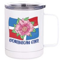 Dominican Girl Flag 12 oz Stainless Steel Tumbler Cup