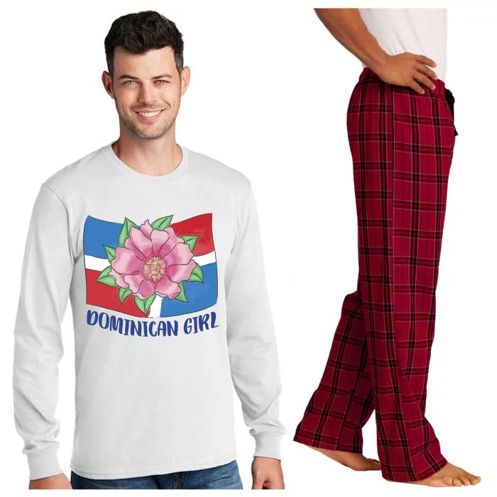 Dominican Girl Flag Long Sleeve Pajama Set