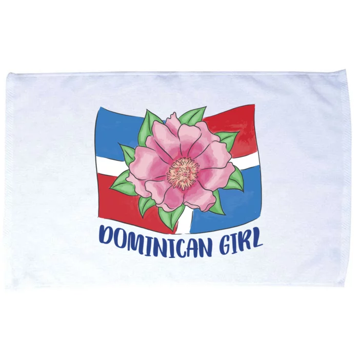 Dominican Girl Flag Microfiber Hand Towel