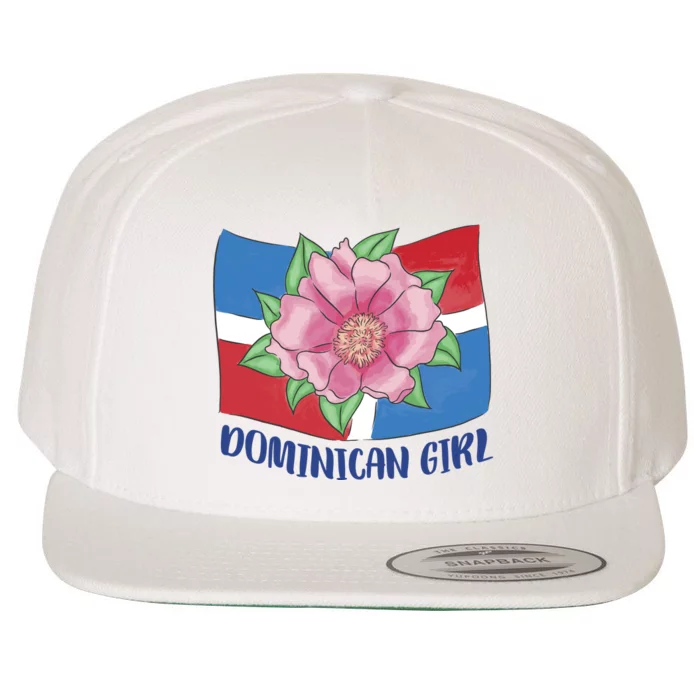 Dominican Girl Flag Wool Snapback Cap