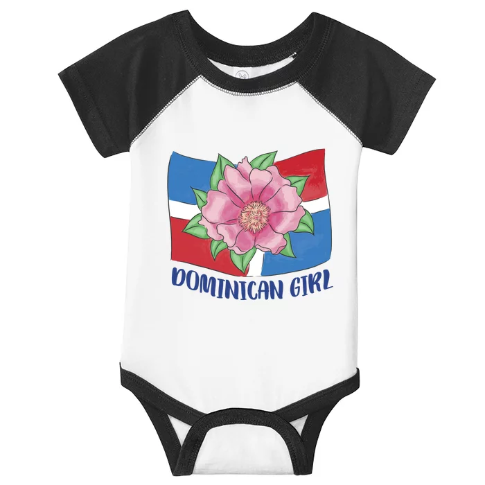 Dominican Girl Flag Infant Baby Jersey Bodysuit