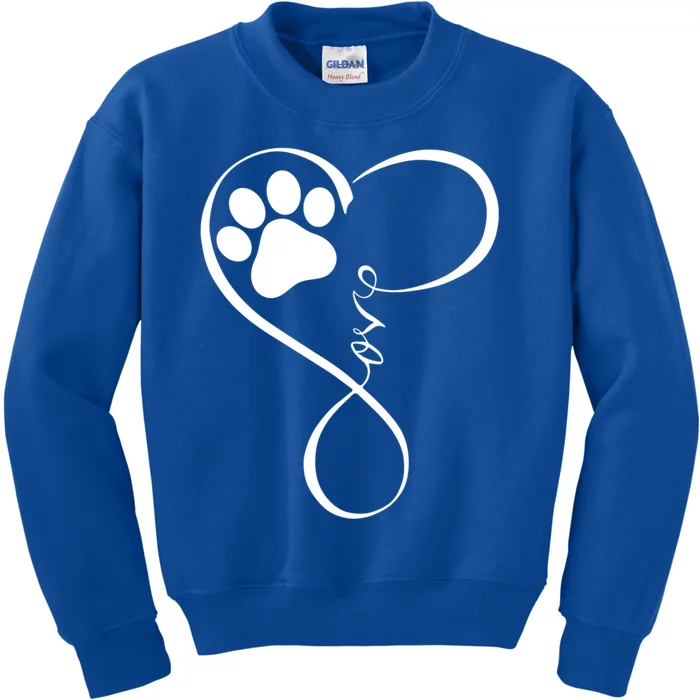 Dog Gift Fun Pawprint Design Gift Love Dogs Gift Kids Sweatshirt