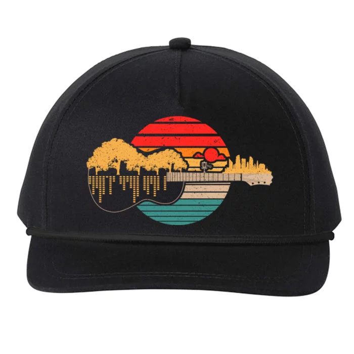 Disc Golf Flying Disc Disc Golf Sunset Guitar Snapback Five-Panel Rope Hat