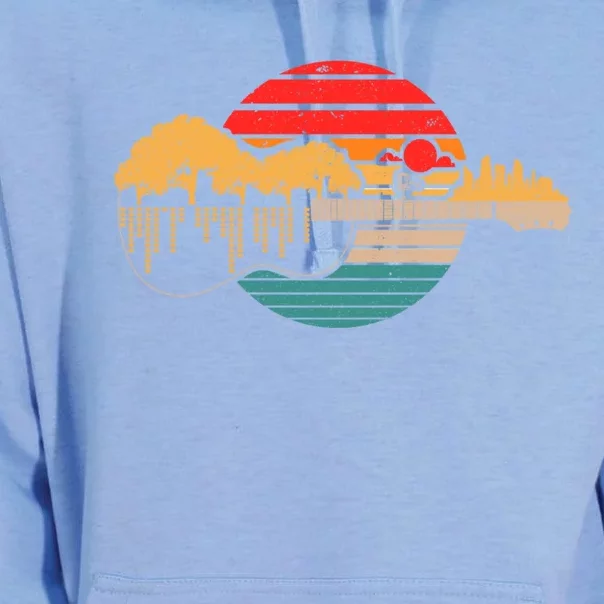 Disc Golf Flying Disc Disc Golf Sunset Guitar Unisex Surf Hoodie