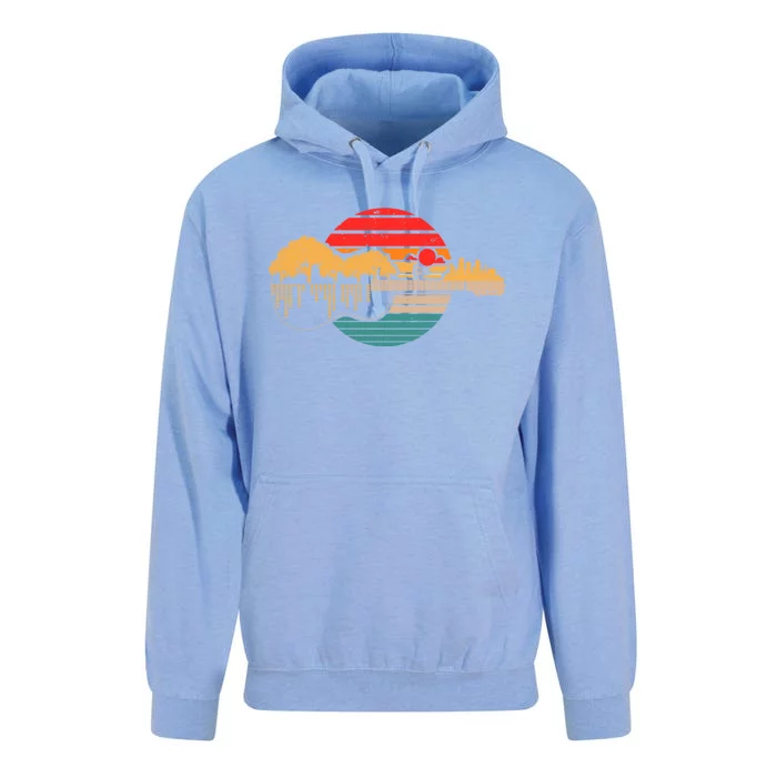 Disc Golf Flying Disc Disc Golf Sunset Guitar Unisex Surf Hoodie