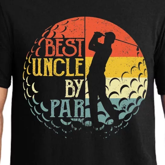 Disc Golf Fathers Best Uncle By Par Funny Golf Gift Pajama Set