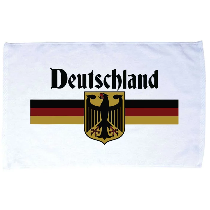 Deutschland Germany Flag Coat Of Arms Eagle Banner Vintage Microfiber Hand Towel