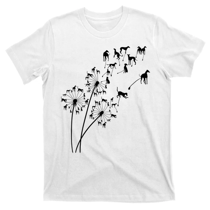 Dandelion Greyhound Flower Floral Greyhound Tree T-Shirt