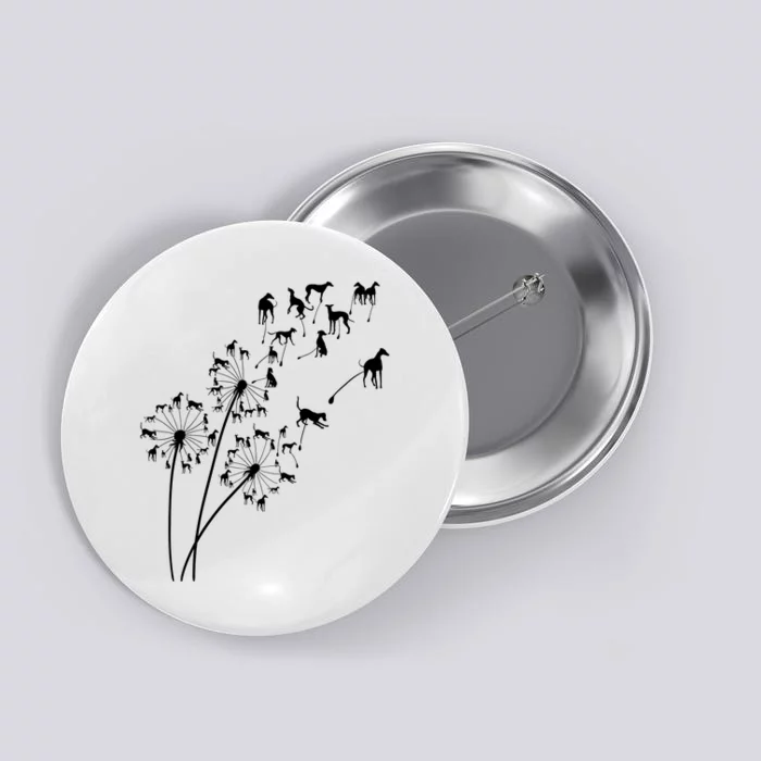 Dandelion Greyhound Flower Floral Greyhound Tree Button