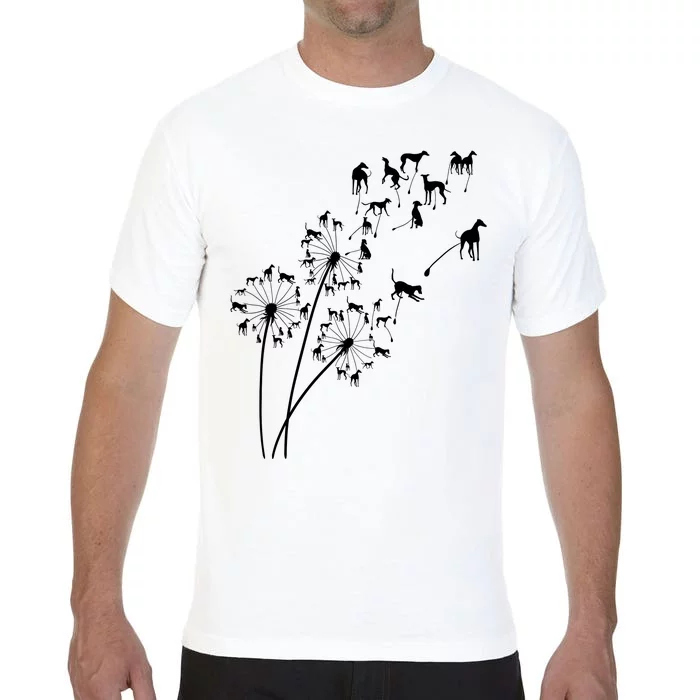 Dandelion Greyhound Flower Floral Greyhound Tree Comfort Colors T-Shirt