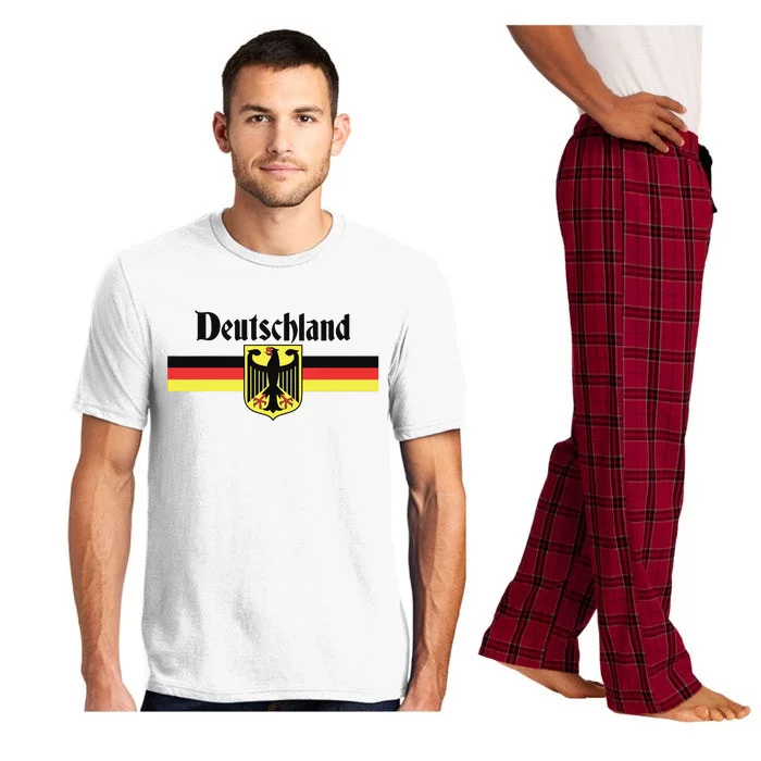 DEUTSCHLAND Germany Flag Coat Of Arms Eagle Banner Vintage Pajama Set