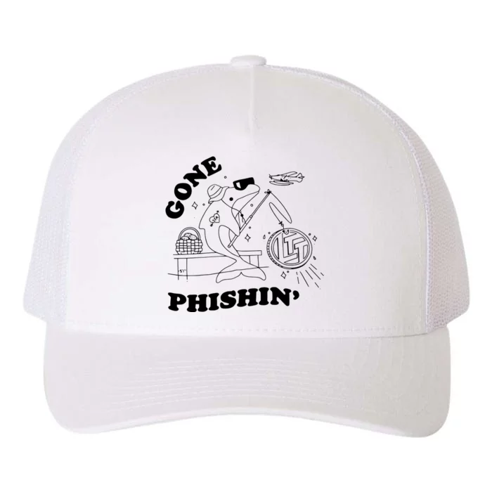 Dolphins Gone Fishin Yupoong Adult 5-Panel Trucker Hat