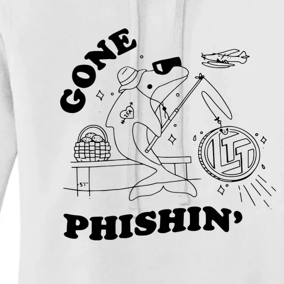 Dolphins Gone Fishin Women's Pullover Hoodie