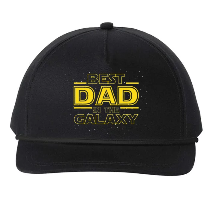 Dad Gift For New Dad Best Dad In The Galaxy Snapback Five-Panel Rope Hat