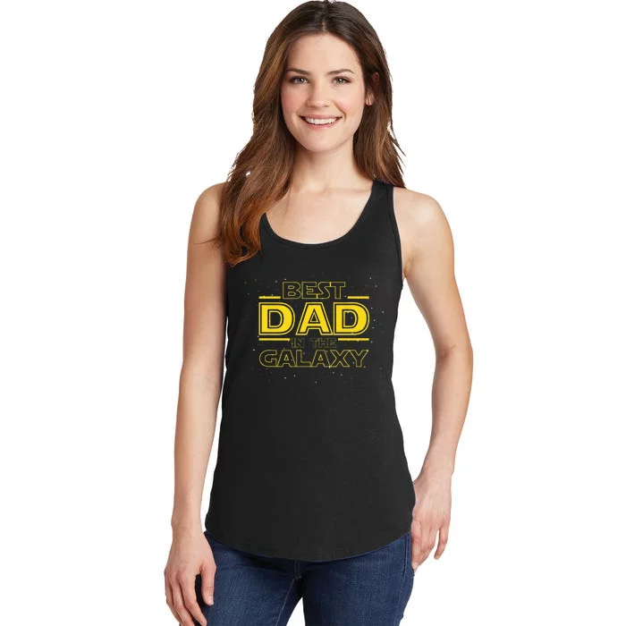 Dad Gift For New Dad Best Dad In The Galaxy Ladies Essential Tank