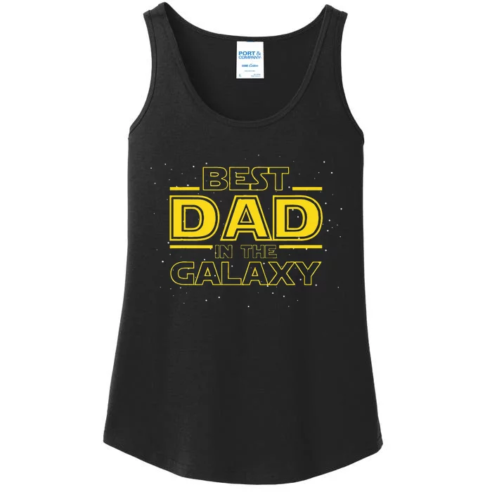 Dad Gift For New Dad Best Dad In The Galaxy Ladies Essential Tank