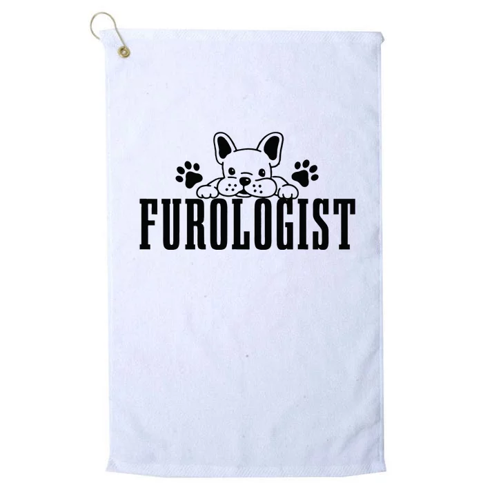 Dog Groomer Furologist Puppy Care Funny Dog Grooming Salon Platinum Collection Golf Towel