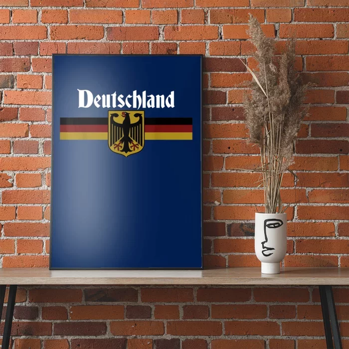 DEUTSCHLAND Germany Flag Coat of Arms Eagle Banner Vintage Poster