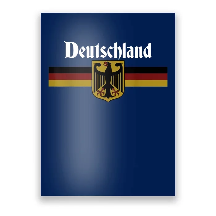 DEUTSCHLAND Germany Flag Coat of Arms Eagle Banner Vintage Poster